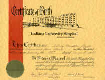 Sidney's Birth Certificate